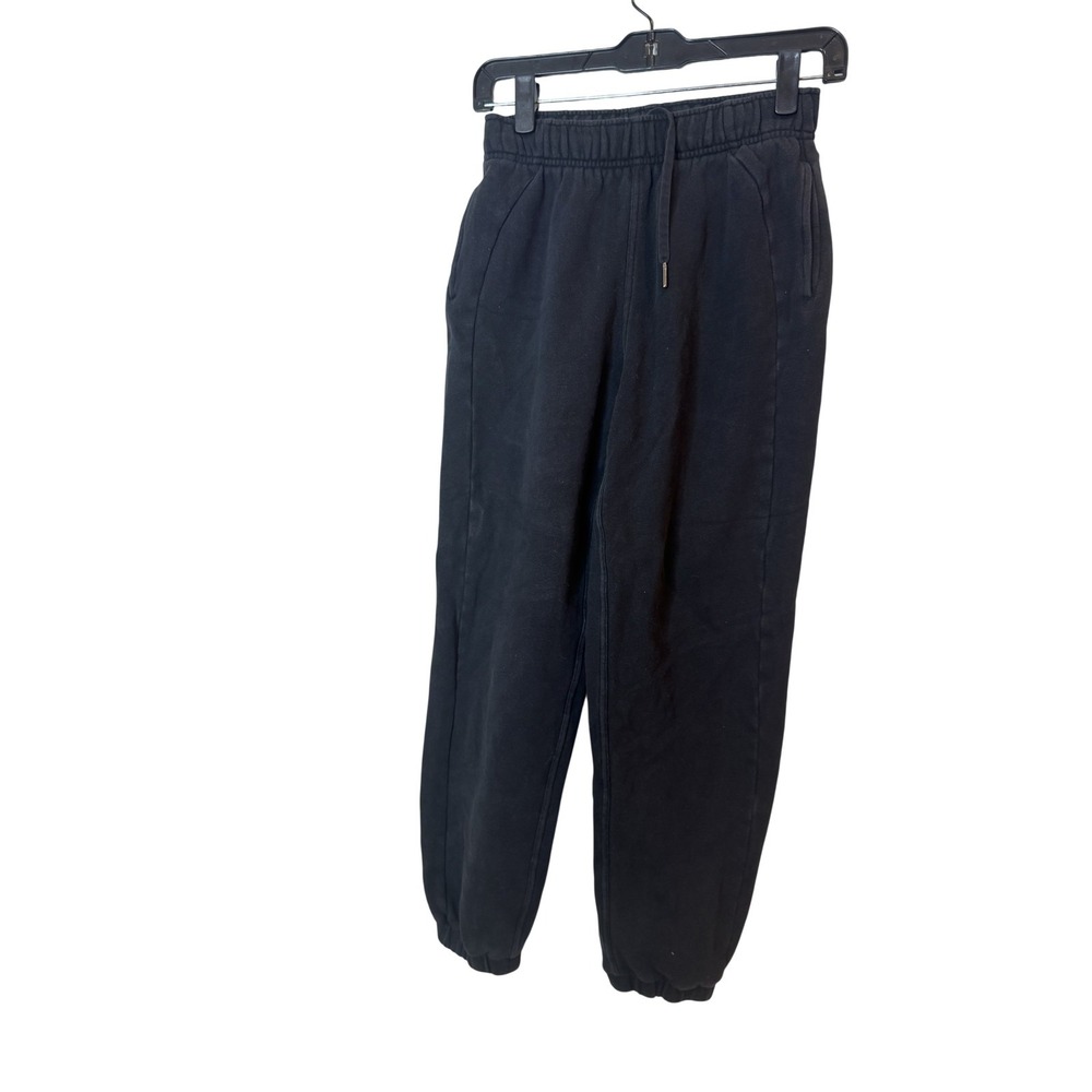 Lululemon Jogger Pants Womens XXS Gray Fleece Elastic Waist Pockets Athletic